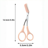 1pieces Stainless Steel Color Titanium Eyebrow Trimmer Scissors, Eyebrow Scissors with Comb